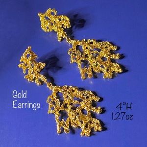 New earrings “Gobs of Gold Drippings”